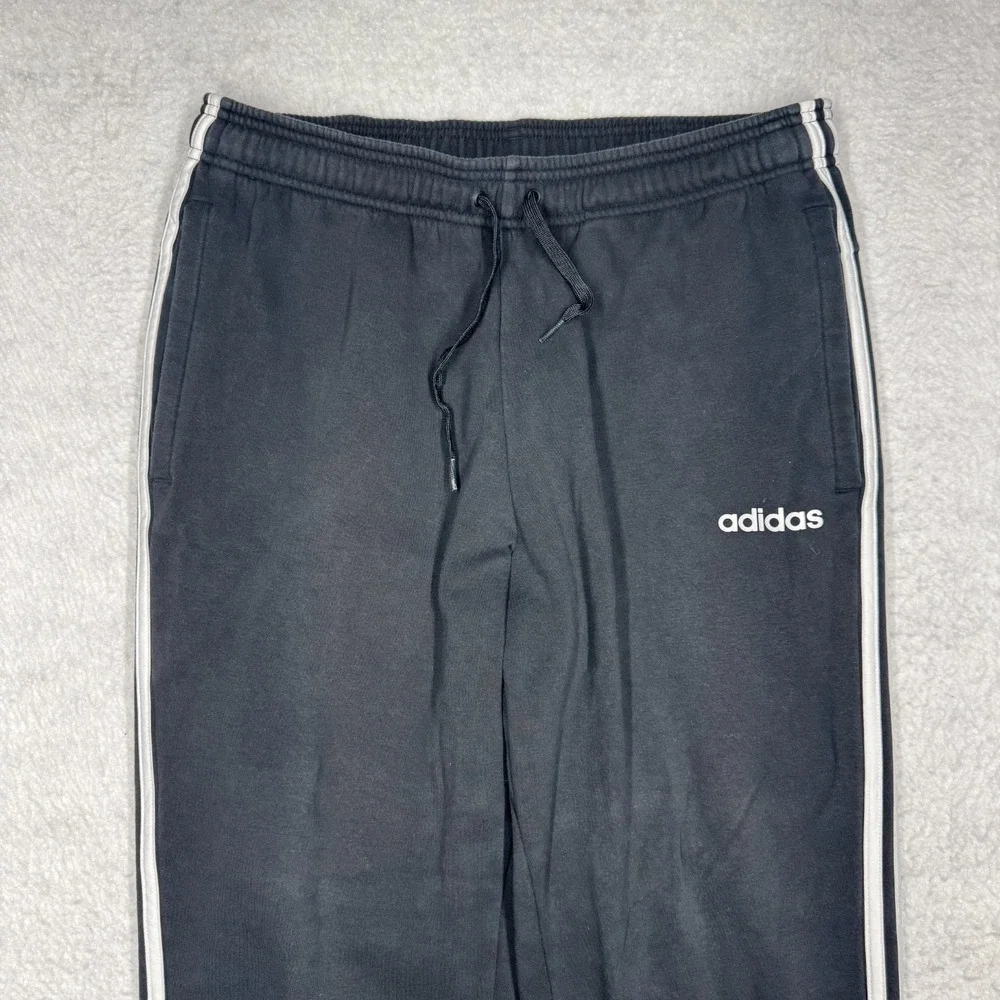 Adidas Sweat Track Pants‎ Joggers Black White Stripes Men's Size L